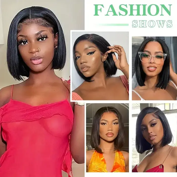 Bundles de cheveux humains courts droits brésiliens Sophia