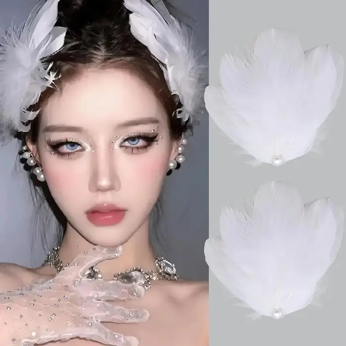 Pince à cheveux en plumes de Ballet pour femmes