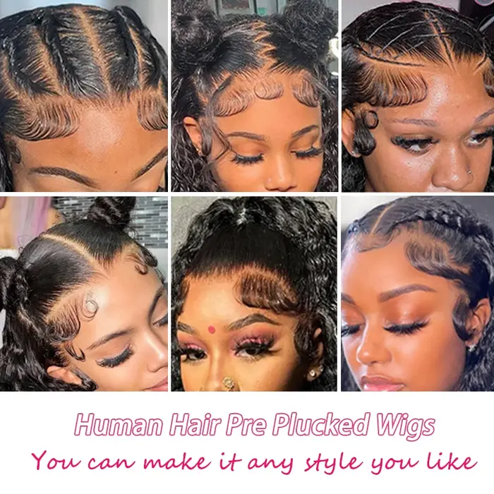 Perruque Lace Front Wig ondulée naturelle, cheveux bouclés, 13x6, pre-plucked, avec baby hair, pour 