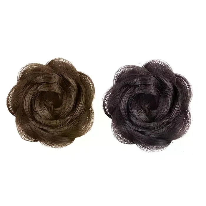 Chignon synthétique avec pince bec de canard