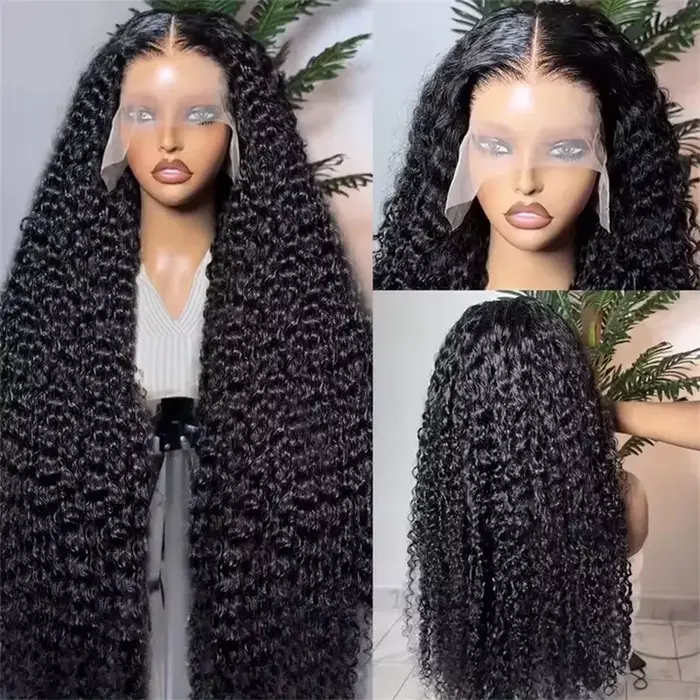 Bling 180 densité 6x4 5x5 sans colle perruque perruques de cheveux humains vague profonde vague d'ea