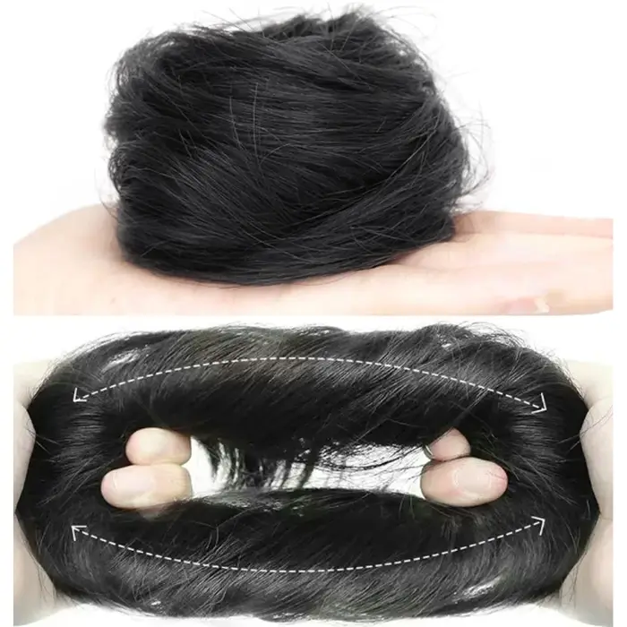H & STAR – Chignon synthétique en désordre, Extension de Chignon lisse, Mini élastique, chouchous, a