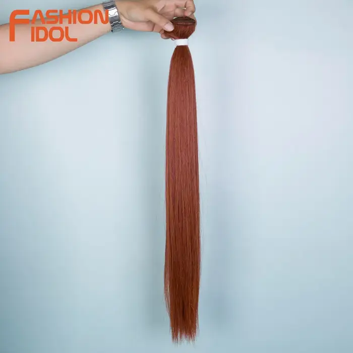 FASHION IDOL 28 pouces 200g trames Yaki cheveux raides tissage synthétique faux cheveux paquets Ombr