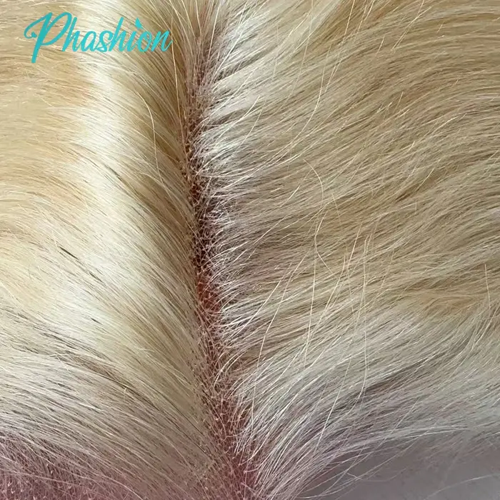 Phashion réel HD 9x6 Blonde dentelle fermeture 613 droite pré plumé suisse corps fermeture seulement