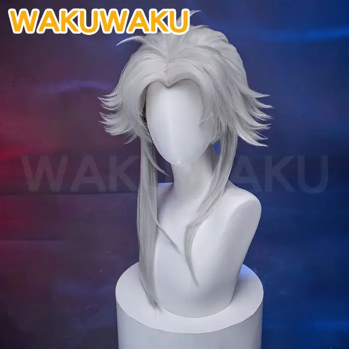EN STOCK Perruque de cosplay Pierrot Harlequin Game WakuWaku pour homme
