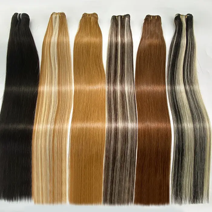 Extensions de cheveux humains lisses Remy européens