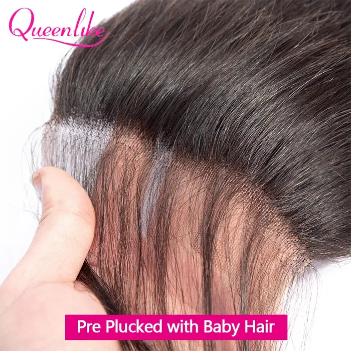 Queenlike 26 28 30 32 pouces paquets de vague de corps 100% cheveux humains avec 4x 4/5x5 fermeture 