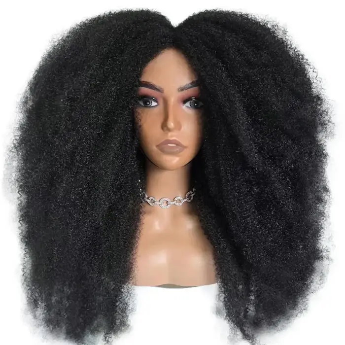 Perruque Afro Kinky Jumbo en dentelle HD, 100% faite à la main, cheveux naturels 4B 4C pour femmes, 