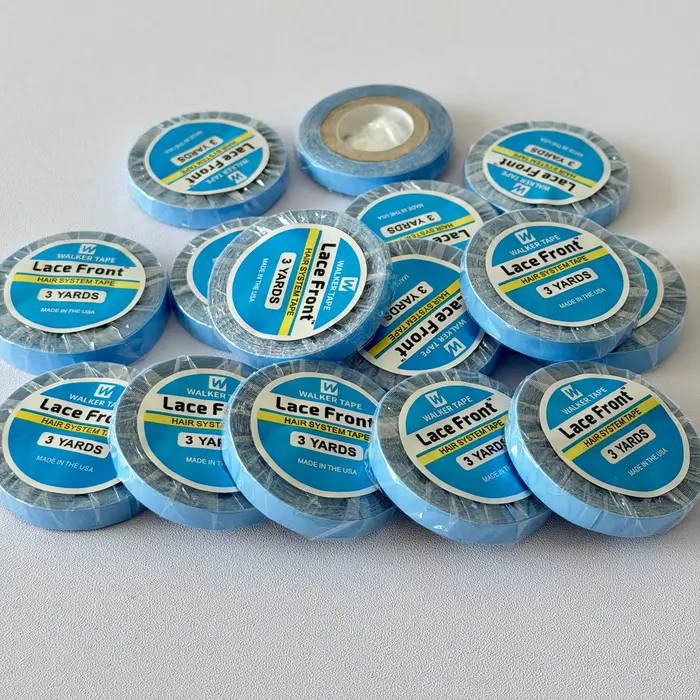Ruban adhésif double face bleu super résistant pour extensions de cheveux/perruques en dentelle/toupet