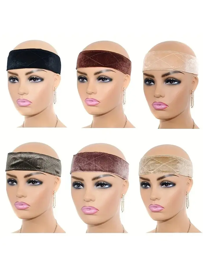 1 pièce par paquet bandeau de poignée de perruque en velours bandeau de cheveux réglable bandeau de 