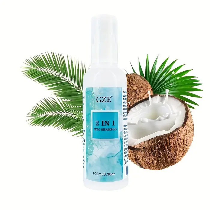 Shampoing pour perruque GZE 2 en 1 pour cheveux synthétiques