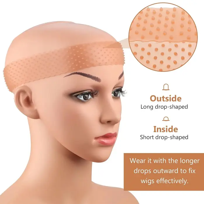 1 pièce par paquet silicone élastique perruque poignée bandeau sport yoga résistant à la sueur antid