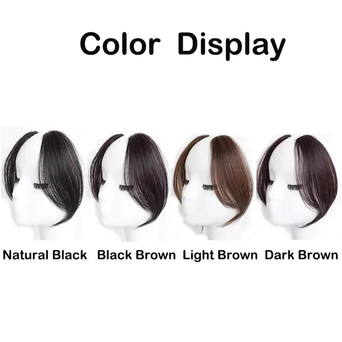 Extensions de cheveux synthétiques à frange centrale