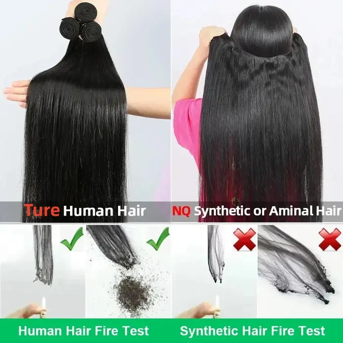 Extensions de cheveux humains brésiliens lisses en lots