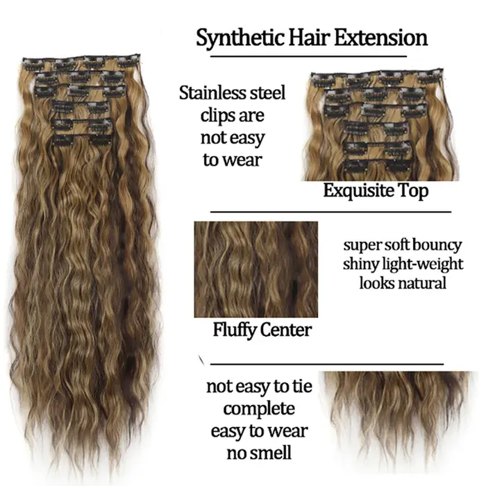 Extensions capillaires synthétiques à clips