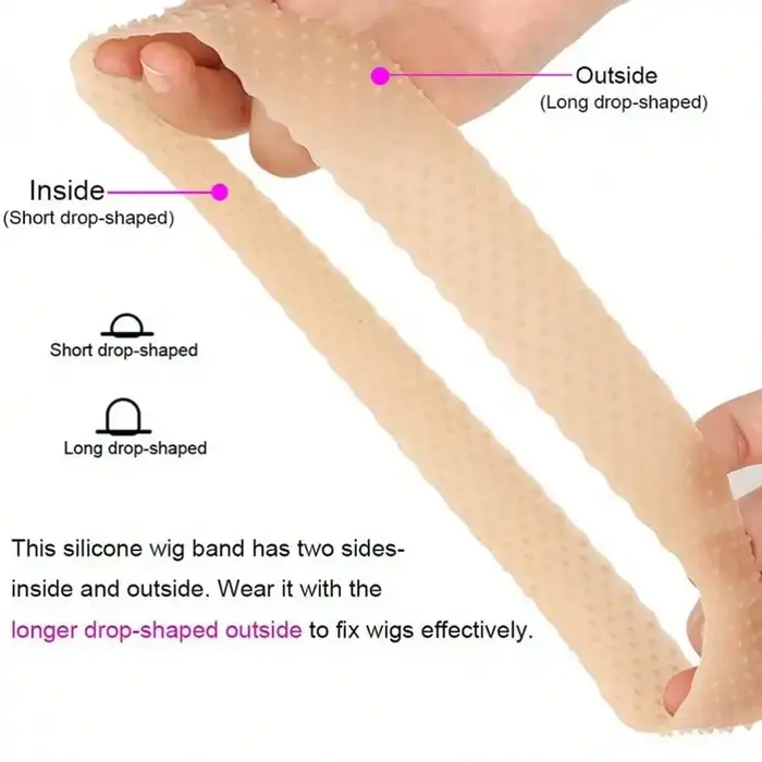 Bandeau de poignée de perruque en Silicone antidérapant