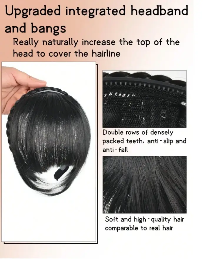 Frange de cheveux avec bandeau tressé