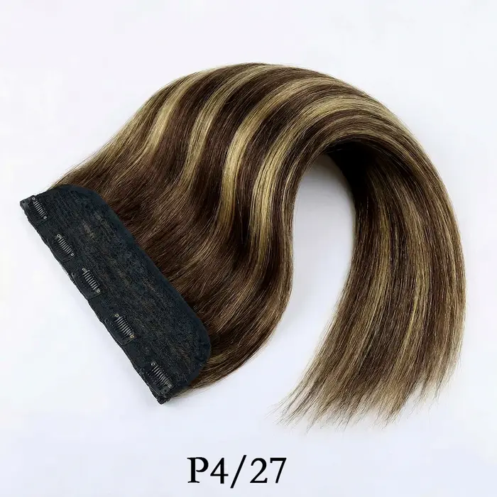 100% Clips brésiliens en une seule pièce Extension de cheveux naturel droit Remy