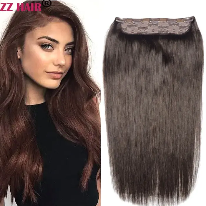 ZZHAIR-Extensions de Cheveux 100% Brésiliens Naturels Remy, Lisses, 16 à 24 Pouces, 140g, 1 Pièce pa