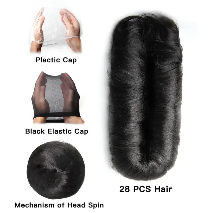 Bundles de cheveux humains bouclés indiens bruts, extensions de cheveux humains Remy, brun, court, c