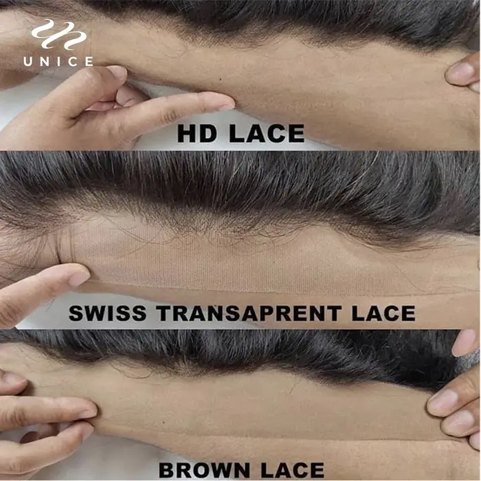 UNice Closure en dentelle HD 5x5, 26 pouces, cheveux humains lisses, Closure en dentelle transparent