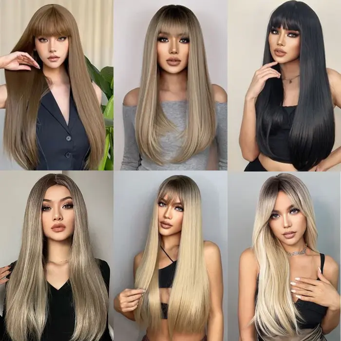 Extensions de cheveux synthétiques de 24 pouces
