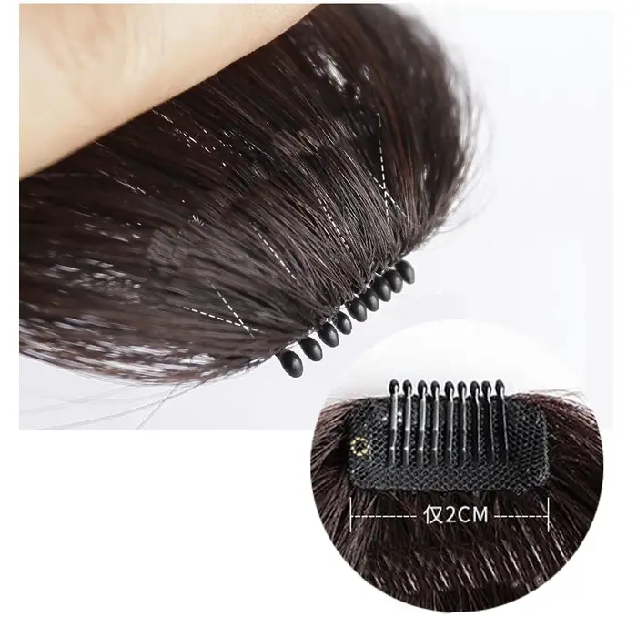 H & STAR synthétique 3D court Air cheveux frange avec pince dans les Extensions