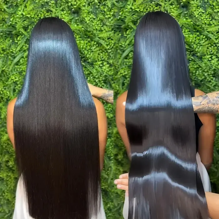 28 30 pouces Double tirage os droit brut vietnamien perruques de cheveux humains 2x6 réel HD dentell