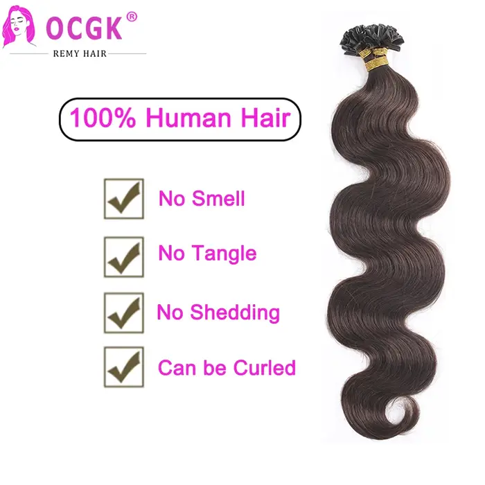 Extensions de cheveux naturels à la kératine