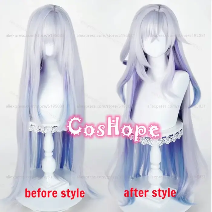 Skirk Cosplay perruque 95 cm longue