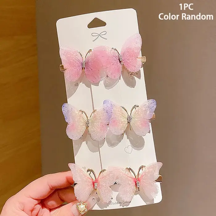 Épingles à cheveux papillon colorées pour filles, pinces à cheveux, barrettes pour femmes, ornement 