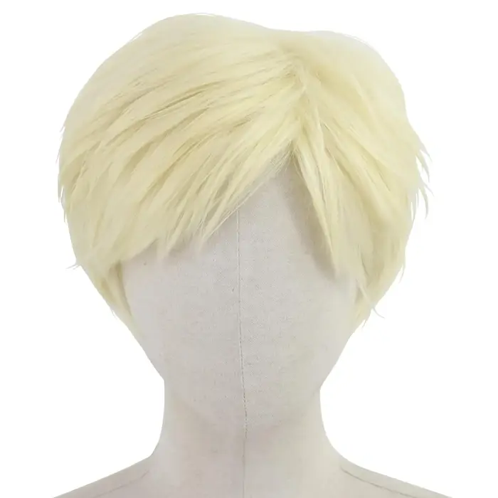 Perruque de cosplay marron à couches courtes pour hommes/femmes, perruques synthétiques résistantes 