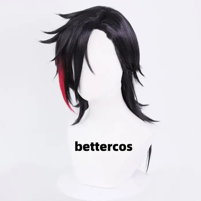 Jeu Arcane saison 2 Vi Jinx Cosplay perruque Vi cheveux noirs et rouges pour femmes hommes Halloween carnaval fête LOL