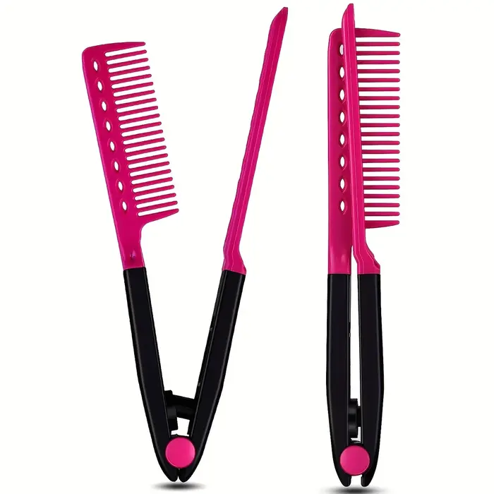 Peigne à cheveux droit en forme de V
