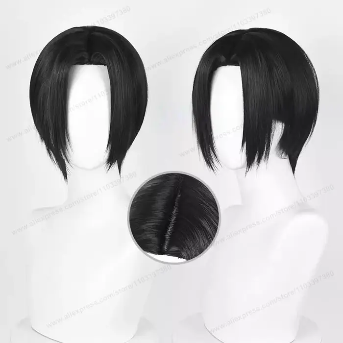 Perruque de cosplay Anime Oosaki Nana, 28 cm, cheveux noirs courts, résistants à la chaleur, synthétiques, pour Halloween