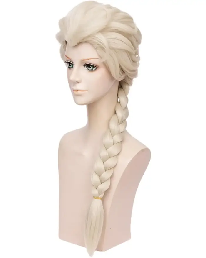 Perruque de princesse tressée Blonde longue