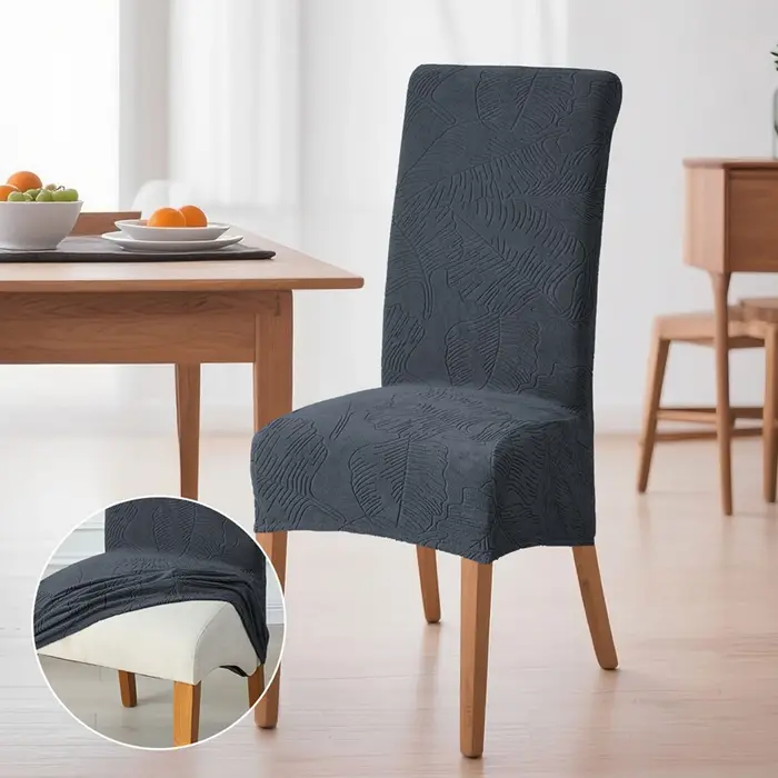 Housses de chaise de salle à manger extensibles, taille extra large, protection de chaise en jacquar