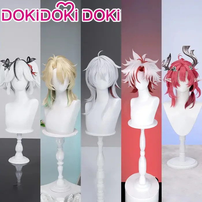 EN STOCK Perruque Luuk Herssen Galbrenr Zani Ciaccona Camellya Scar Danjin Youhu du jeu Wuthering Waves DokiDoki pour