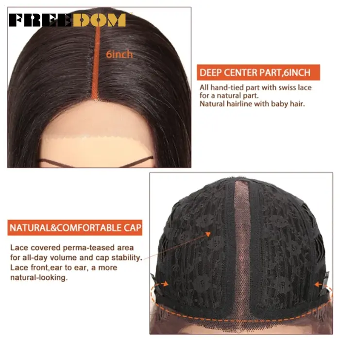 FREEDOM – perruque Lace Front Wig synthétique ondulée longue et profonde, perruque Lace Wig blonde o