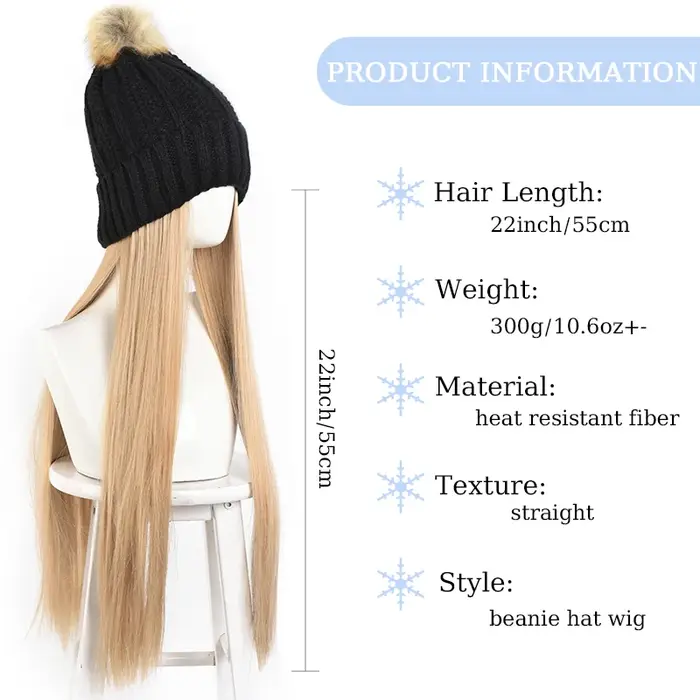 Bonnet chapeau perruque Extensions de cheveux