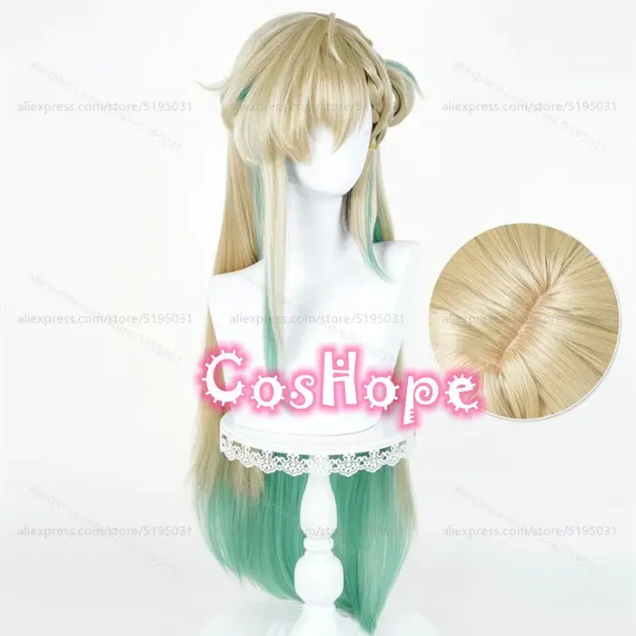 Lynae – perruque de Cosplay synthétique longue de 90cm, perruque de couleurs mélangées, résistante à