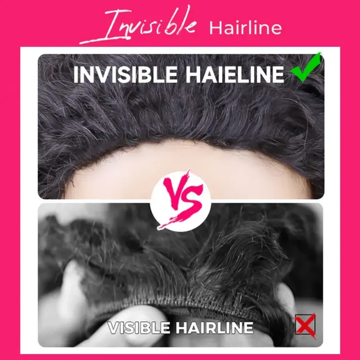 Perruque mi-tête bouclée crépue en cheveux humains pour femmes