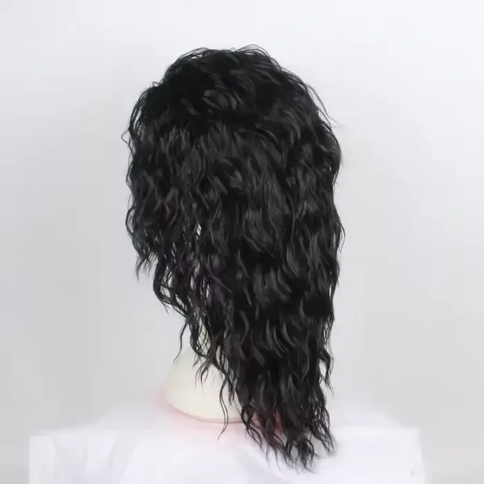 Perruque ou lunettes de cosplay Michael Jackson, perruque synthétique longue noire bouclée MJ, acces