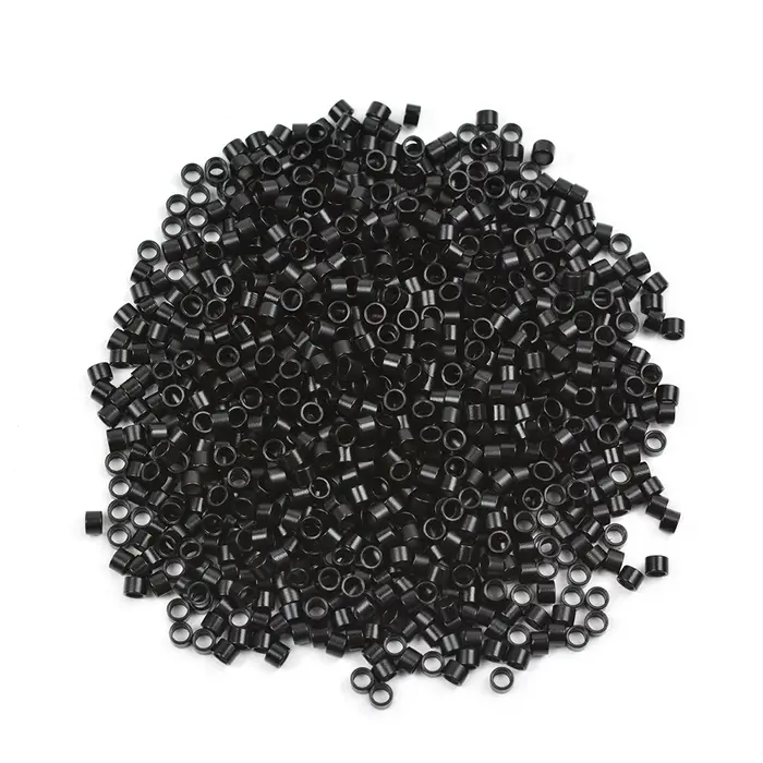 1000 pièces 4.0X2.8X2.8mm Micro anneaux/liens/perles pour Extension de cheveux tissage uni sans silicone 7 couleurs