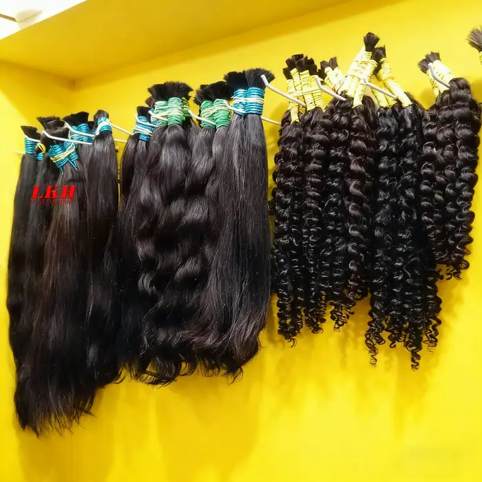 Extensions De Cabelos Humano indien Vietinamita Original naturel Brasileiro Cacheados Para Mega cheveux crus