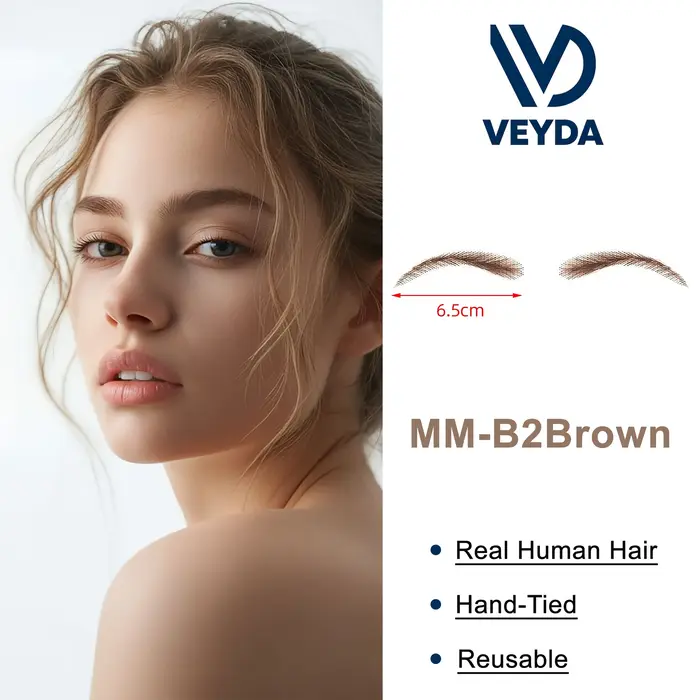 VEYDA Perruques à sourcils tressées en dentelle