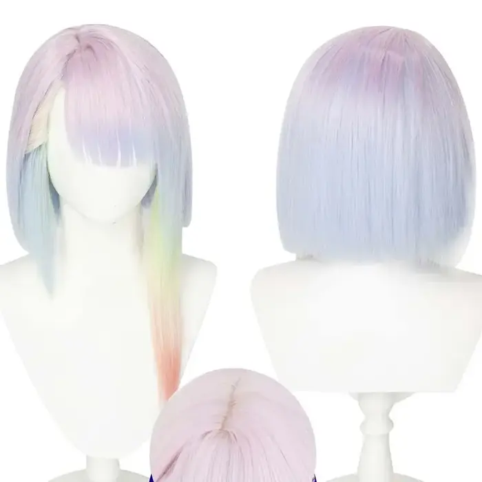Perruque de Cosplay Lucy Anime Cyberpunk Edgerunners, perruque de Cosplay Lucyna Kushinada, dégradé 