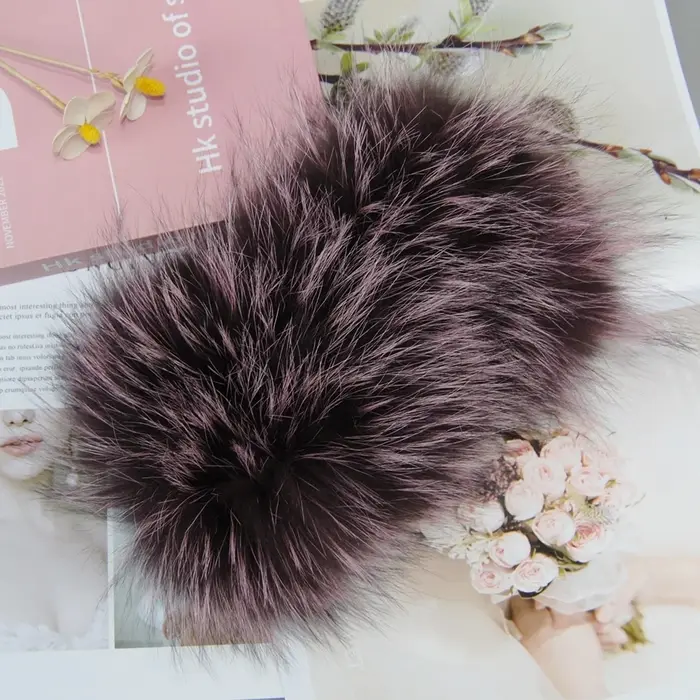 Nouveau femme réel fourrure bandeau moelleux naturel chaud fourrure de renard anneau écharpe bon éla