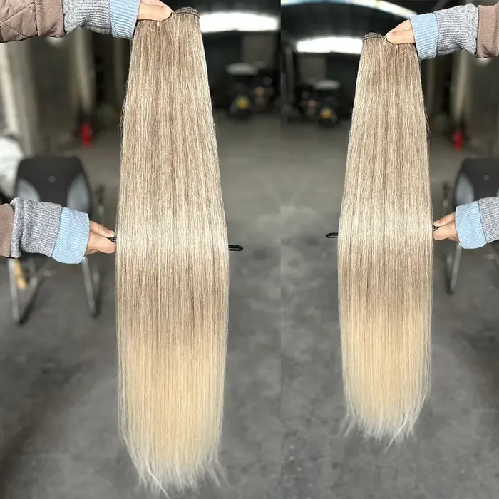 Extensions de cheveux synthétiques lisses Bio, 24-32 pouces, naturelles, douces, résistantes à la ch