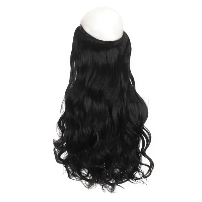 Allaosify Extensions de cheveux synthétiques 24 "fil Invisible sans pince dans